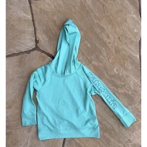 Patagonia - Size 2T Long Sleeve Lightweight Outdoor Hoodie Tee Teal